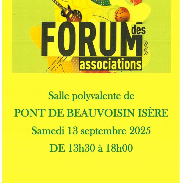 FORUM DES ASSOCIATIONS LE 13 SEPTEMBRE 2025