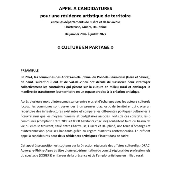 Appel A Candidatures