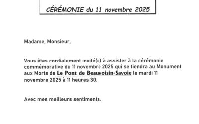 Cérémonie du 11 Novembre