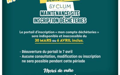 Maintenance portail mon compte SYCLUM