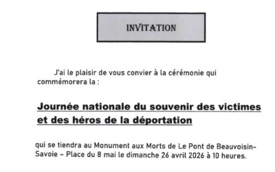 Journée nationale du souvenir des victimes et des héros de la déportation.