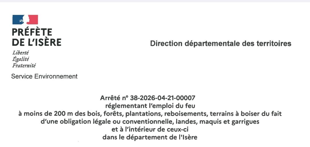 Arrêté préfectoral contre les incendies de forêt