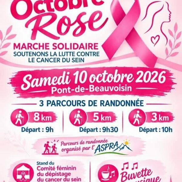 OCTOBRE ROSE : SAMEDI 10 OCTOBRE