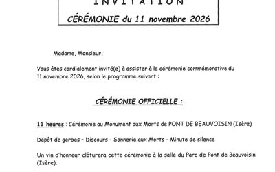 Cérémonie du 11 novembre